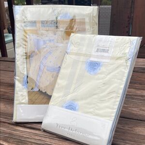 NWT YVES DELORME ROSEMARY DUVET /SHAMS 🩵💛🩵💛